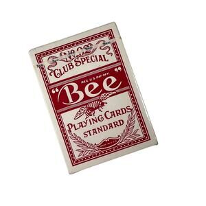 Bee Club Special No. 92 Playing Cards Red Diamond Back No. 67 Cambric Finish
